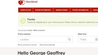 How to: Registering Online to Give Blood