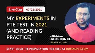 Master Class: My experiments in PTE test in 2021 (And Reading Practice)