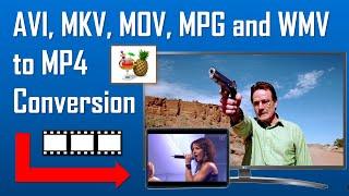 Handbrake Video File Conversion Tutorial covering avi, mov, mpg, mkv and wmv conversion to mp4