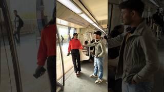 Jane nahi diya to gussa ho gayi Shivani prank . #shortsfeed #prankinmetro #shorts #prank #metro