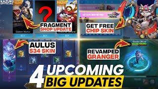 ALL 4 UPCOMING BIG UPDATES | FRAGMENT SHOP | REVAMPED GRANGER | FREE ELITE SKIN & S34 SKIN