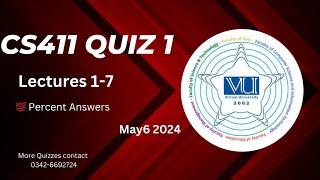 CS411 - Visual Programming (Quiz No1)  Percent Answers 2024