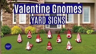 Valentine Gnomes - Valentine's Day Outdoor Yard Sign Decorations | Big Dot of Happiness