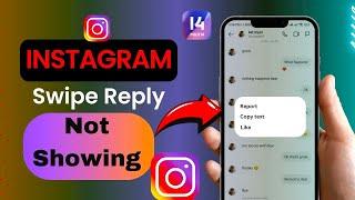 Instagram Message Swipe Reply Not Working | Fix Instagram Message Swipe Reply Not Showing 2024