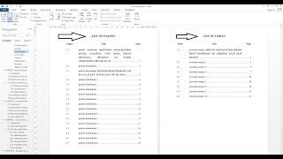 List of Figures & Tables in MS Word || Format & Update || From Scratch to End || IITM Format