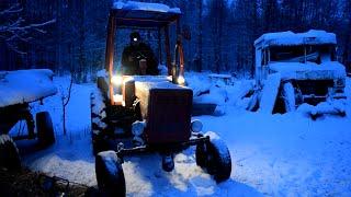 Tractor T-25 Cold Start -5C Degrees (1080p)