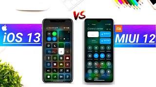 MIUI 12 VS IOS 13 | MIUI 12 VS IOS  NOTIFICATION PANEL | NAVIGATION BAR | MIUI 12 VS IOS | MIUI 12