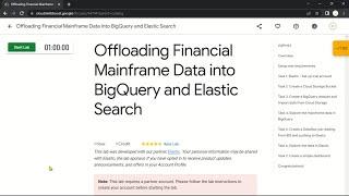 Offloading Financial Mainframe Data into BigQuery and Elastic Search | GSP1153 | Solution