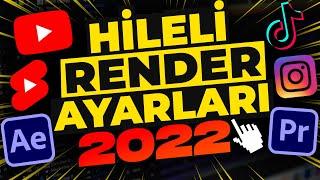 PROFESYONEL Render Alma & Video Kaydetme Ayarları (2022) | Premiere Pro & After Effects