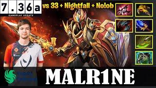 Malrine - Dragon Knight MID | 6.37a Update Patch | vs 33 + Nightfall |  Dota 2 Pro MMR Gameplay