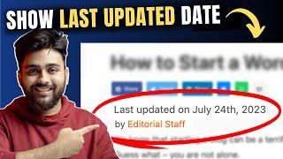 Easily display "Last Updated Date" for Posts in WordPress