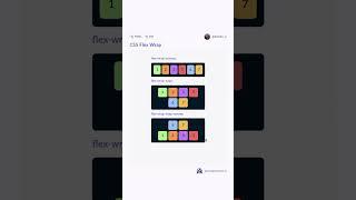 #css Flex Wrap #html #htmlcss #coding #html5 #webdesign #css3 #webdevelopment #python #cssframework