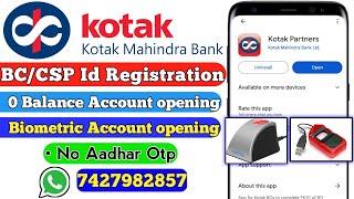 Kotak Mahindra Bank Csp BC Apply Online | Kotak BC Csp Point Kaise Le | Kotak Account Open Service