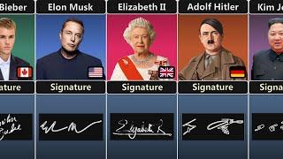 How Famous People Do Signature | Coolest Signature Comparison