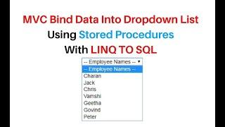 MVC Dropdownlist Stored Procedure With LINQ TO SQL asp.net c#