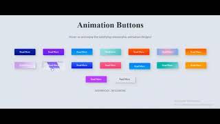 Buttons With Awesome Hover Effects Using HTML & CSS | Button Ripple Hover Effects CSS & Javascript