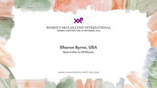 Sharon Byrne, USA, Open Letter to UN Women #FQT #WDI