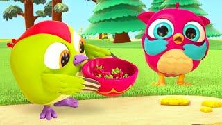 Hop Hop the OwlRaspberries and vegetables. Educational cartoons for kids. Kids learning videos