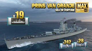 kruiser "Prins van Oranje": Uitstekend spel op map "Sea of ​​Fortune" - World of Warships