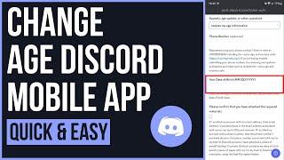 How to Change Your Age on Discord Mobile App - Change Discord Birthday