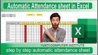 Automatic attendance sheet in excel