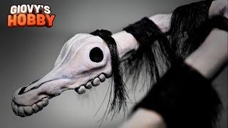 Creepy Long Horse made with REAL HAIR!  Trevor Henderson Creatures  Polymer Clay Tutorial