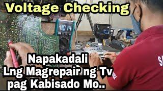 Voltage Checking,Madali lang Magrepair ng Tv pag Kabisado Mo to!