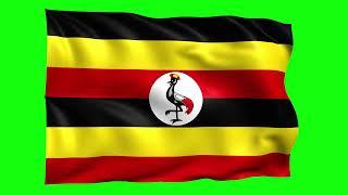 Green screen Footage | Uganda Waving Flag Green Screen Animation | Royalty-Free