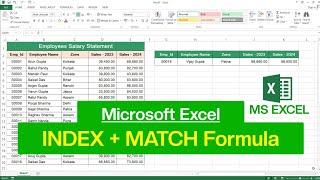 How to use Index Match Function in Microsoft Excel | Index Match Formula in Excel