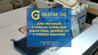 JUKI 4-Thread Overlock Industrial Serger vs 3-Thread Machine -Goldstartool.com-800-868-4419