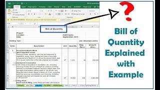 What is Bill of Quantity (BOQ)? Explained in Detail WIth Example