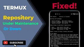Termux Repository Is Under Maintenance Or Down Error Fixed | Updated
