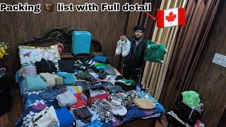 Packing for Canada  | Main things which we have to carry with us  full detail | and weight