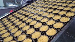 Amazing Ramen Mass Production Process by Korean Instant Noodle Factory