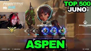 24.7K HEALS! ASPEN | TOP 500 JUNO | ROUTE66 | overwatch 2 season 12