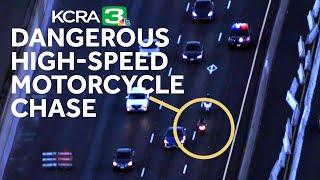 RAW VIDEO | Dangerous high-speed chase with motorcyclist in Sacramento