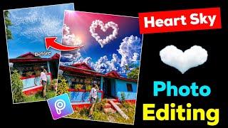 Heart Shape Cloud Sky Photo Editing | Tiktok Viral 16K Quality Photo Editing | New Tech Support