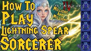 How To ACTUALLY PLAY Lightning Spear Sorcerer Guide Diablo 4 Season 5