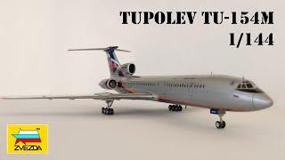 Tupolev Tu-154M - Zvezda 1/144 - Full Build - Brush Painted