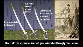 Szable ostre do cięć ? Szable do HEMA i broń do rekonstrukcji historycznych ? Wskaż różnice