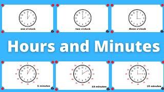 hours and minutes on a clock - basic high speed flashcards - Heguru, Shichida