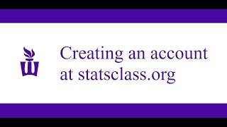 Account Setup at Statsclass.org