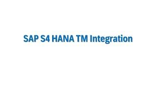 SAP S4 HANA Embedded TM integration