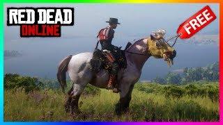 How To Get The Best FREE horse In Red Dead Online! (Sorrel & Red Roan Coat Bounty Hunter Bretons)