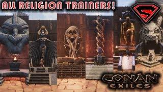 CONAN EXILES ALL RELIGIONS AND TRAINERS - ALL RELIGION TEACHER LOCATIONS