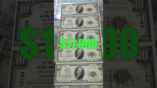 $17,000 UNCUT SHEET OF CURRENCY #rarecurrency #uscurrency #currency