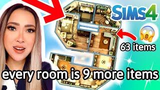 every room I have to place 9 MORE ITEMS in a 9-shaped home! Sims 4: Number Build Challenge FINALE