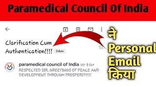 Got an Email From Paramedical Council of India