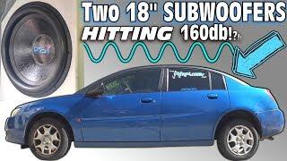 Hitting OVER 160db w/ Two 18" Subwoofers on 10,000 Watts! EXTREME Car Audio System & LOUD BASS TEST