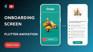 Flutter Delivery App - Onboarding Screens with Creative Animations